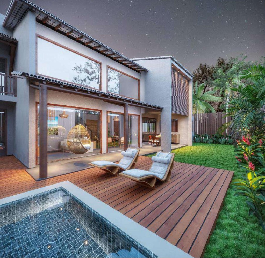 Casa de alto padrão com 4 suítes, piscina privativa e área gourmet em Arraial d’Ajuda em Porto Seguro/BA